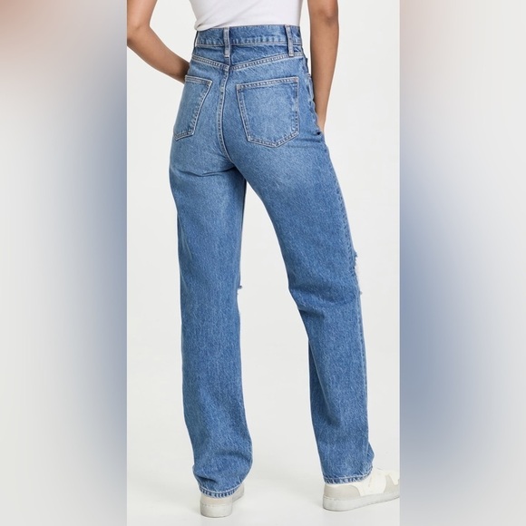 TRIARCHY X Josephine Skriver Jeans High Rise Relaxed Ripped Indigo Wash Size 28 - Picture 2 of 16